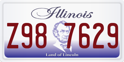 IL license plate Z987629