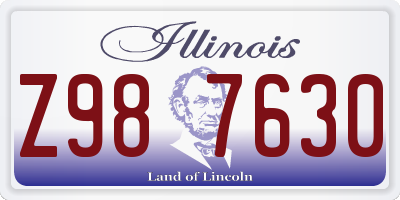 IL license plate Z987630