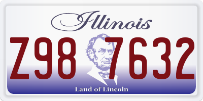 IL license plate Z987632