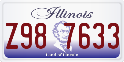 IL license plate Z987633