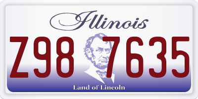 IL license plate Z987635