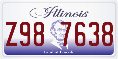 IL license plate Z987638