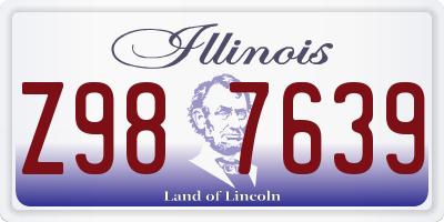 IL license plate Z987639