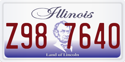 IL license plate Z987640