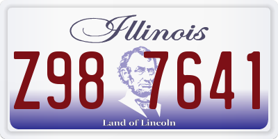 IL license plate Z987641