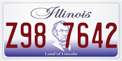 IL license plate Z987642