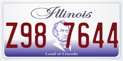 IL license plate Z987644