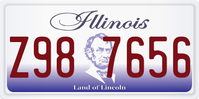 IL license plate Z987656