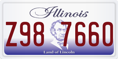 IL license plate Z987660