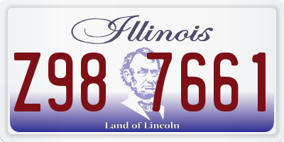 IL license plate Z987661