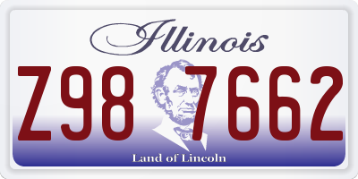 IL license plate Z987662