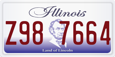 IL license plate Z987664