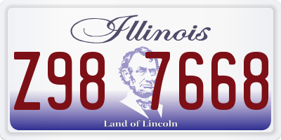 IL license plate Z987668