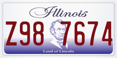 IL license plate Z987674