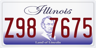 IL license plate Z987675