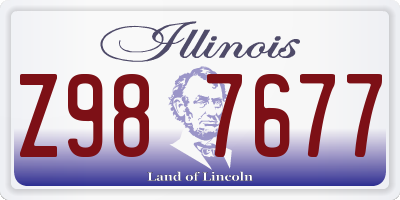 IL license plate Z987677