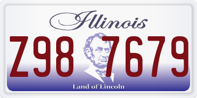 IL license plate Z987679