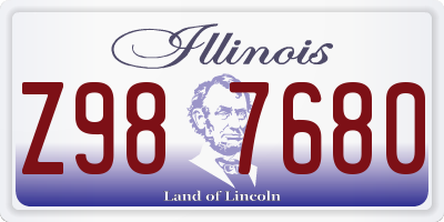 IL license plate Z987680