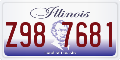 IL license plate Z987681