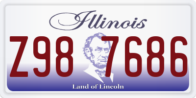 IL license plate Z987686