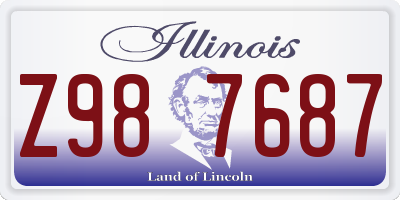 IL license plate Z987687