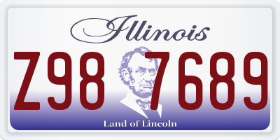 IL license plate Z987689