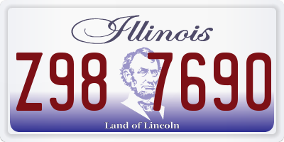 IL license plate Z987690