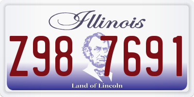 IL license plate Z987691