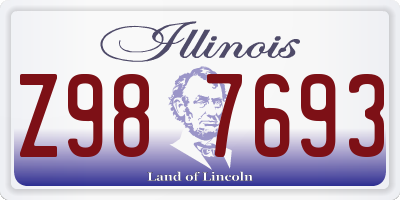 IL license plate Z987693