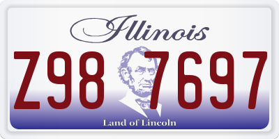 IL license plate Z987697