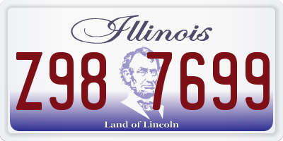 IL license plate Z987699