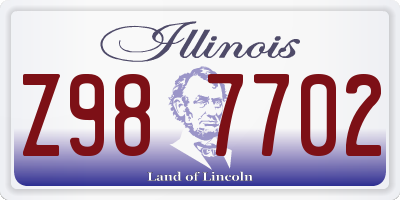 IL license plate Z987702