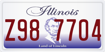 IL license plate Z987704