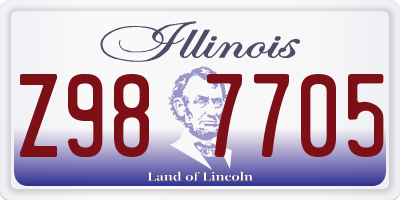 IL license plate Z987705