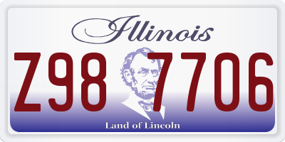 IL license plate Z987706