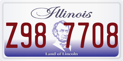 IL license plate Z987708