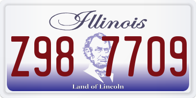 IL license plate Z987709