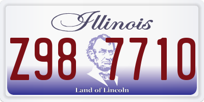 IL license plate Z987710