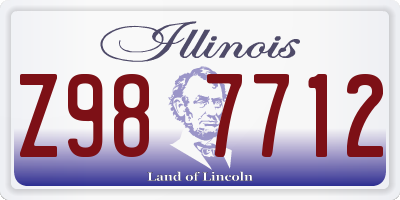 IL license plate Z987712