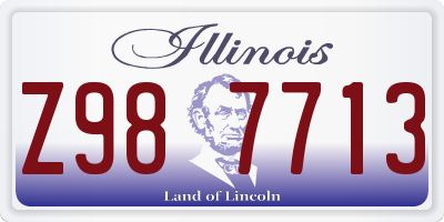 IL license plate Z987713