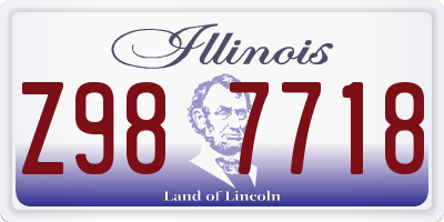 IL license plate Z987718