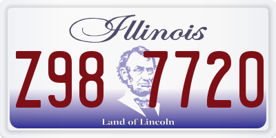 IL license plate Z987720