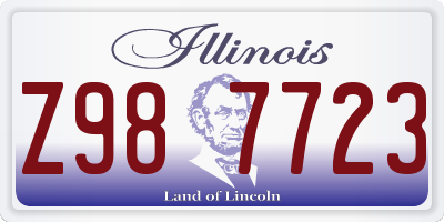 IL license plate Z987723