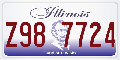 IL license plate Z987724