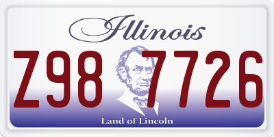 IL license plate Z987726