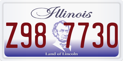 IL license plate Z987730