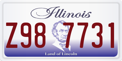 IL license plate Z987731