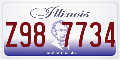 IL license plate Z987734