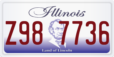 IL license plate Z987736