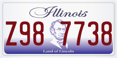 IL license plate Z987738